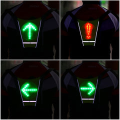 Stay Safe on Your Bike with Our LED Reflective Vest Backpack