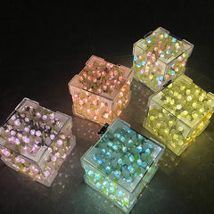 Illuminate Your Space: Mirror Rubik's Cube Tulip Night Lamps