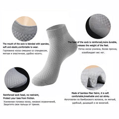 10 Pairs High Quality Bamboo Fiber Men's Socks Business Breathable Deodorant Compression Socks Men Long Big Size EUR 38-46