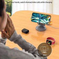 3-in-1 Wireless Portable/Foldable Charging Stand: 30W Fast and Versatile Charging Solution