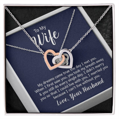 Eternal Embrace: Interlocking Hearts necklace