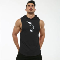Hooded Sleeveless Vest Men's Fitness